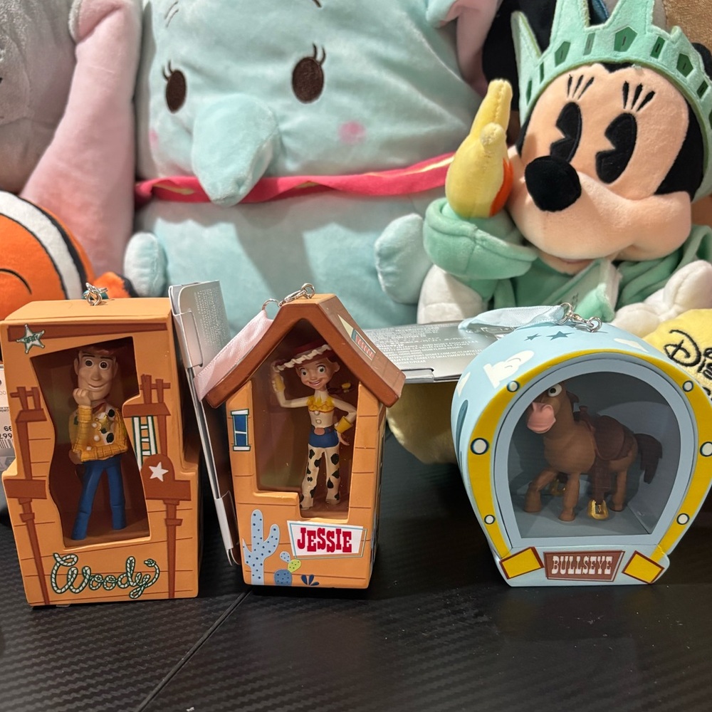 Disney Toy Story Christmas ornaments woody, jessie, bullseye